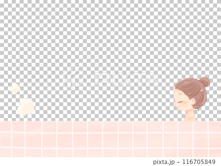 Relaxed woman taking a bath 116705849