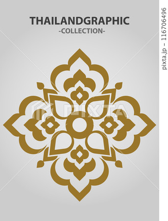 Vector element ethnic decorative ornament ethnic thai illustration 116706496