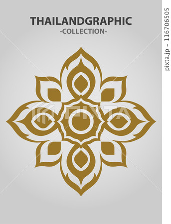 Vector element ethnic decorative ornament ethnic thai illustration 116706505