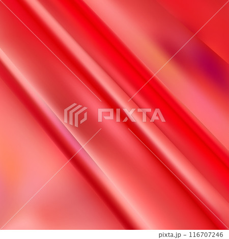 Background of red fabric. Beautiful smooth folds of fabric. Background for advertising. 3d rendering. 116707246