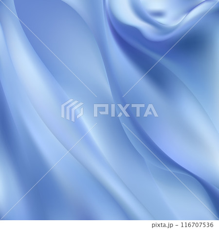 The texture of the crumpled fabric is light blue. Forming a pattern. eps 10 116707536