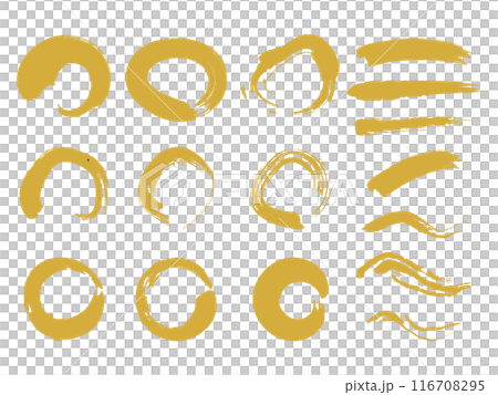 筆ペンの円のイラスト・ライン素材 線 丸 ベクター 筆文字 Vector illustration 筆ペンの円のイラスト・ライン素材 線 丸 ベクター 筆文字 Vector illustration 116708295