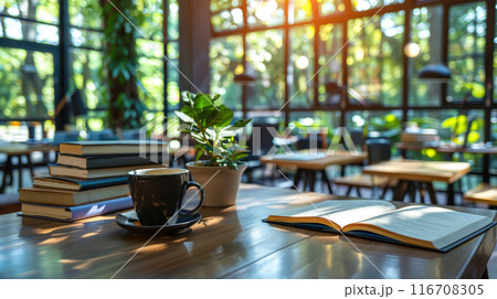 Workplace desk with computer. High quality illustration 116708305