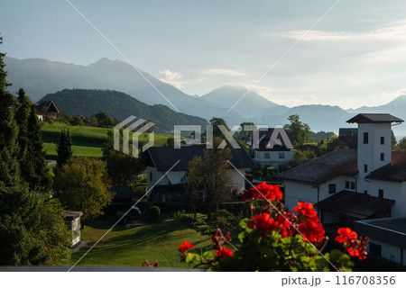 Drone shot flying. Slovenia. Mountains. 116708356