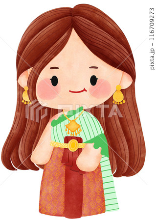 Little girl in Thai dress 116709273