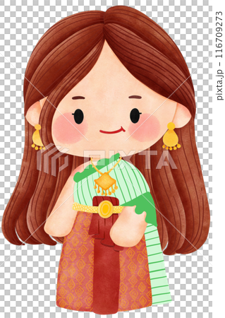 Little girl in Thai dress 116709273