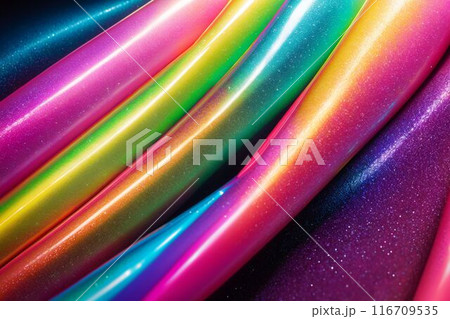 グリッタリングなカラフルなチューブ【AI画像】 116709535