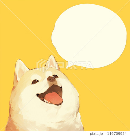 柴犬と吹き出し 116709934