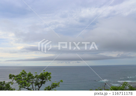 曇り空　海　日南海岸 116711178