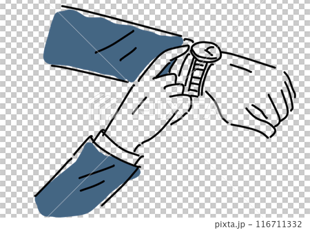 看手錶的商務人士的手 116711332