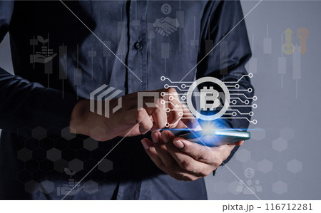 investors using mobile phones to trade cryptocurrencies online using the internet and networks investors using mobile phones to trade cryptocurrencies online using the internet and networks 116712281