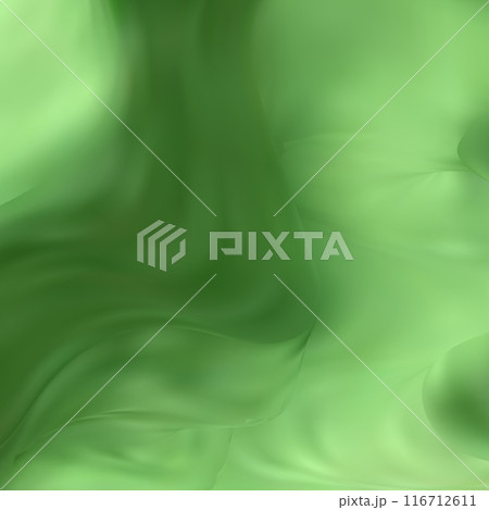 Green wrinkled fabric texture. Close-up of soft cotton cloth, may be used as background. eps 10 116712611