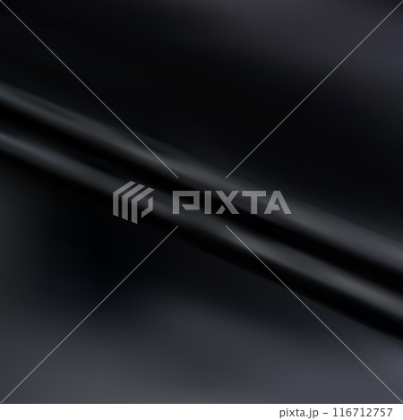 Before and after texture fabric ironing crinkle smooth black fabric Top view. eps 10 116712757
