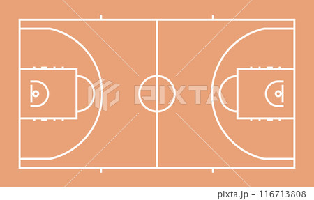 バスケットボール コート ストア 図