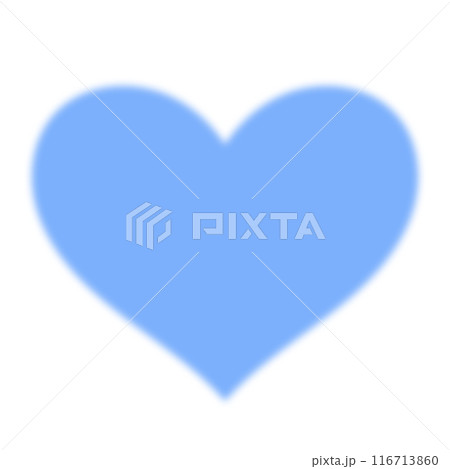 Illustration of blurred blue heart png for Valentine's Day, cute patches, shirt print, love sign, heart symbol, decoration, plush toy, kid doll, standee, poster, sticker, post card, February element 116713860