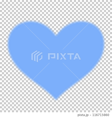 Illustration of blurred blue heart png for Valentine's Day, cute patches, shirt print, love sign, heart symbol, decoration, plush toy, kid doll, standee, poster, sticker, post card, February element 116713860