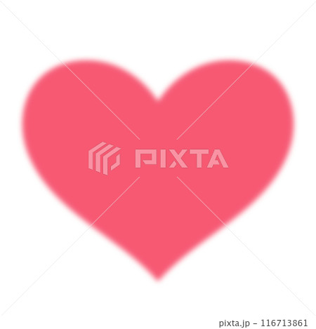 Illustration of blurred red heart png for Valentine's Day, cute patches, shirt print, love sign, heart symbol, decoration, plush toy, kid doll, standee, poster, sticker, post card, February element 116713861