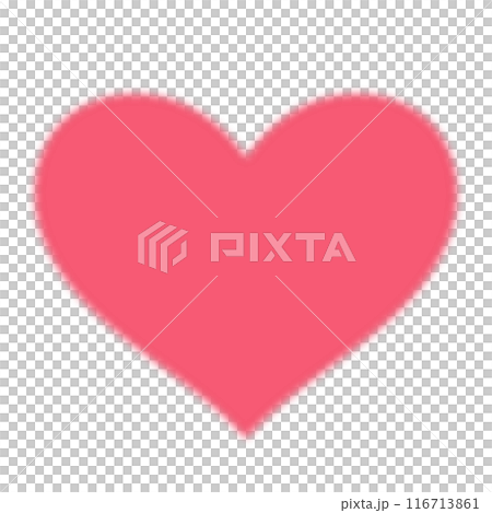 Illustration of blurred red heart png for Valentine's Day, cute patches, shirt print, love sign, heart symbol, decoration, plush toy, kid doll, standee, poster, sticker, post card, February element 116713861