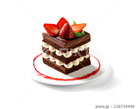 苺とチョコレートのおしゃれなデコレーションケーキ 苺とチョコレートのおしゃれなデコレーションケーキ 116714440