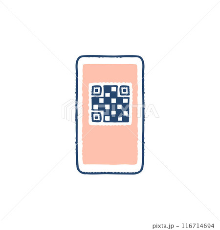 スマートフォンとQRコード スマートフォンとQRコード 116714694