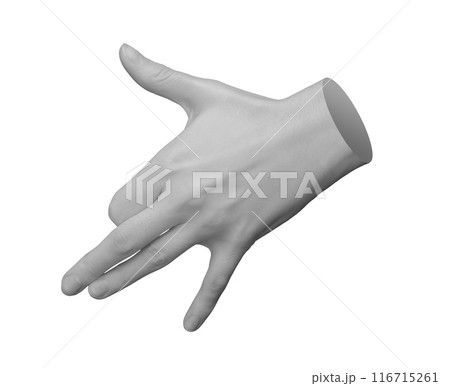 Funny fingers gesture for long live and prosper from star trek, hand sign isolated on white 116715261