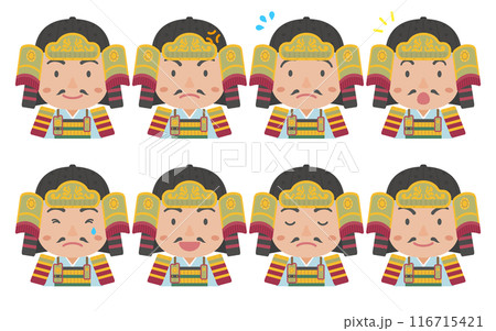 色々な表情の武士 色々な表情の武士 116715421