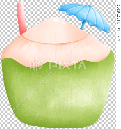 Coconut water in balls 116716307