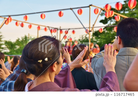 夕暮れの奥浅草盆踊り大会 東京 夕暮れの奥浅草盆踊り大会 東京 116717465