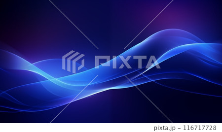 光の背景を持つ抽象的な青い色のデジタル粒子 116717728