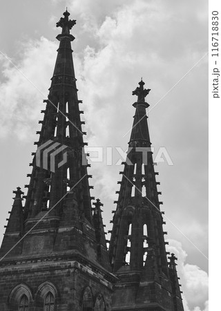 Basilica of St. Peter and St. Paul, neo-Gothic church in Vysehrad fortress in Prague, Czech Republic Basilica of St. Peter and St. Paul, neo-Gothic church in Vysehrad fortress in Prague, Czech Republic 116718830
