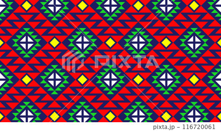 Abstract geometric ethnic seamless pattern traditional background design	 116720061