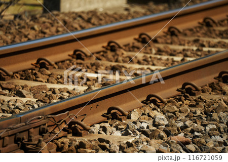 美しいレールの背景 116721059