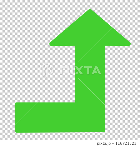 箭頭2（綠色）彎曲90度（無畫線） 116721523