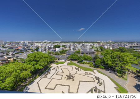 岸和田城　天守からの眺め　八陣の庭 116721756