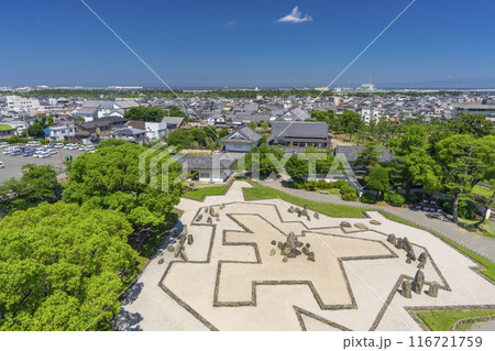 岸和田城 天守からの眺め 八陣の庭 岸和田城 天守からの眺め 八陣の庭 116721759