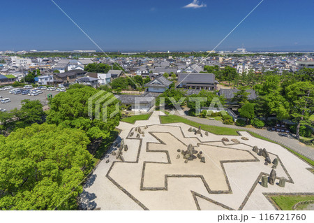 岸和田城 天守からの眺め 八陣の庭 岸和田城 天守からの眺め 八陣の庭 116721760