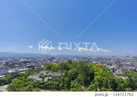 岸和田城　天守からの眺め　五風荘方面 116721762