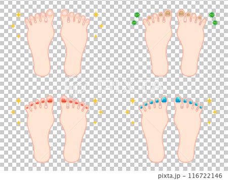 美麗的腳趾甲和腳插畫素材集 美麗的腳趾甲和腳插畫素材集 116722146