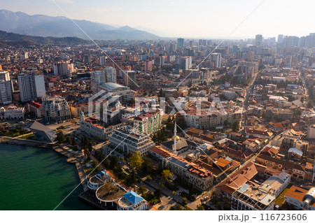 Drone view of the resort port city of Batumi Drone view of the resort port city of Batumi 116723606