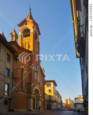 Asti street with Sanctuary of San Giuseppe 116724383