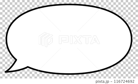 語音氣泡單一簡單插圖向量橢圓白色黑色邊框 116724692