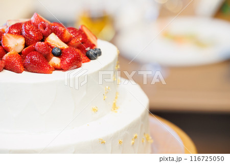 苺の大きなケーキ画像 116725050