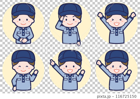 Male postman pose set_01 116725150