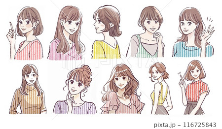 女性・女の子のイラスト集 116725843