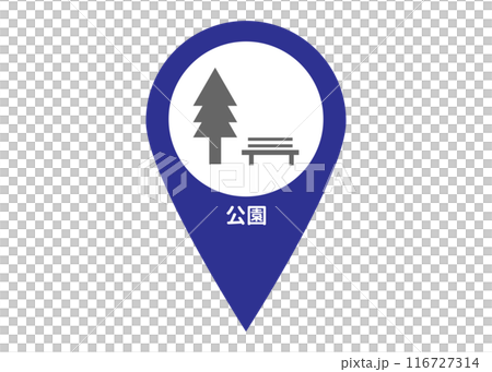 地圖別針公園標記象形圖地圖符號插圖 地圖別針公園標記象形圖地圖符號插圖 116727314