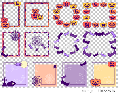 A set of cute Halloween mini frames A set of cute Halloween mini frames 116727513
