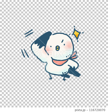 敬礼をする可愛いかもめのイラスト 敬礼をする可愛いかもめのイラスト 116728070