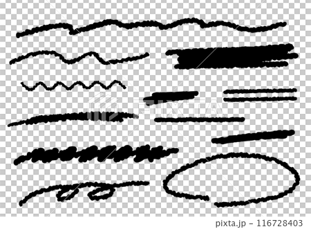 蠟筆或粉筆線黑色 116728403