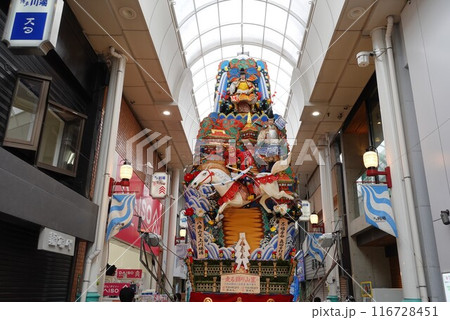 博多祇園 上川端通 走る八番飾り山笠 不惜身命 真田幸村 2024 博多祇園 上川端通 走る八番飾り山笠 不惜身命 真田幸村 2024 116728451