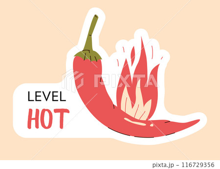 chili pepper hot level chili pepper hot level 116729356